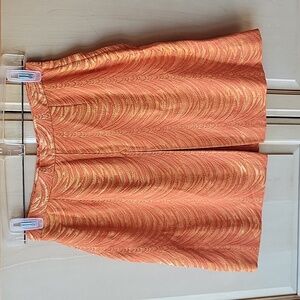 Custom made orange mini skirt